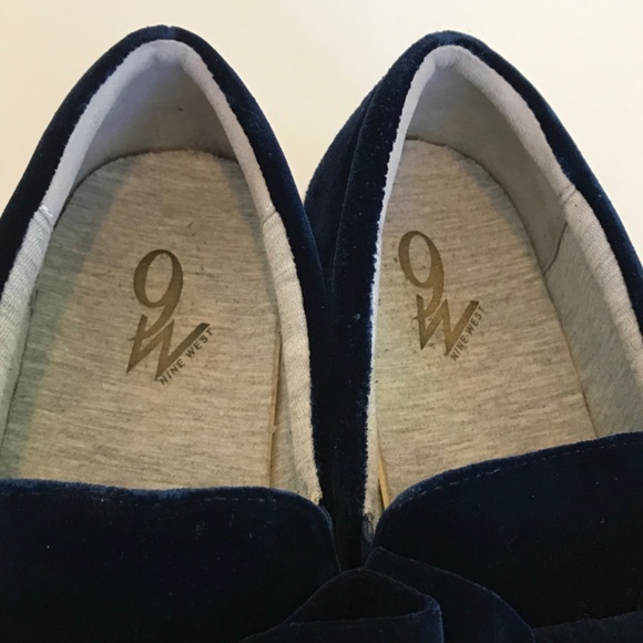 Nine West Navy Blue Velvet Sneakers, 10 - Picture 10 of 16